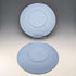 Pair of vintage Wedgwood Jasperware plates, Angel design, 22cm diameter, pale blue ②