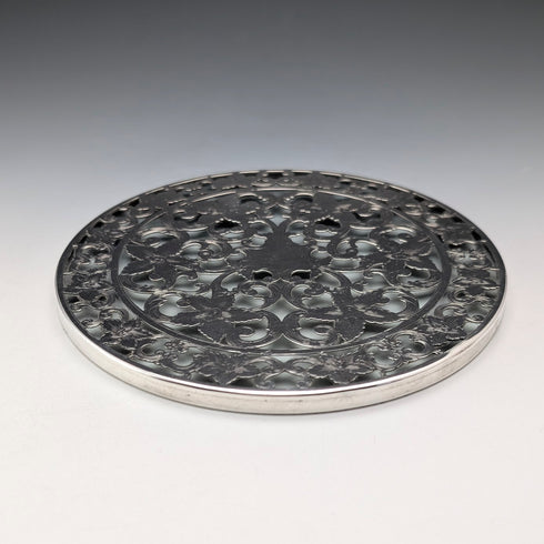 Vintage US Silver Overlay Coaster Dish, Webster