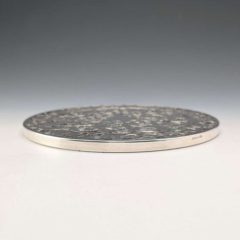 Vintage US Silver Overlay Coaster Dish, Webster