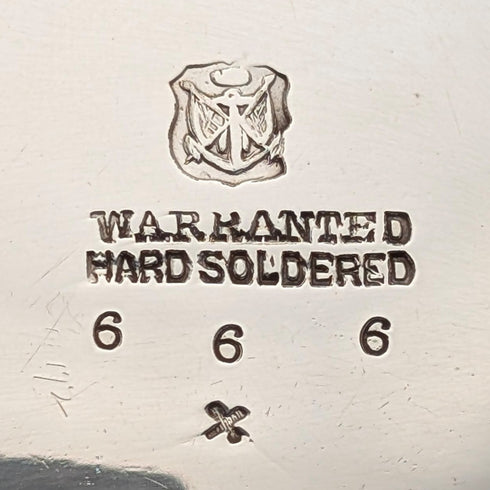 1891 British Antique Silverplate Footed Bowl, 13.5cm Diameter