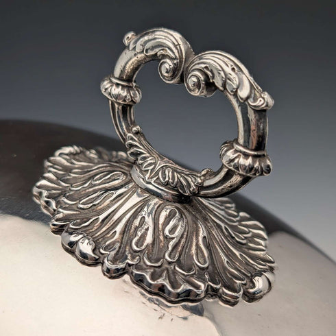 Antique English Cloche, circa 1810, made of Old Sheffield Plate.