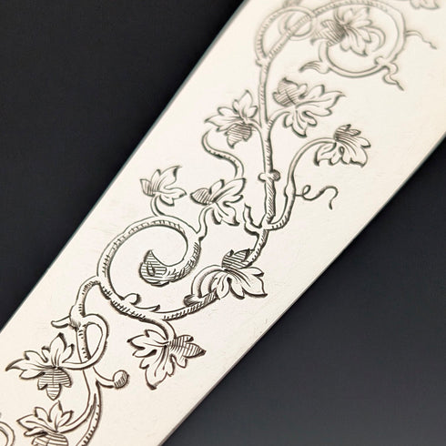 19世紀晚期法國奧迪奧特古董純銀餐具組(6對,總重833克)