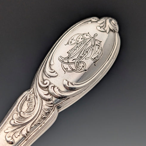 19世紀晚期法國奧迪奧特古董純銀餐具組(6對,總重833克)