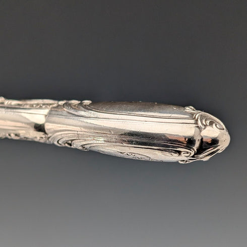 19世紀晚期法國奧迪奧特古董純銀餐具組(6對,總重833克)