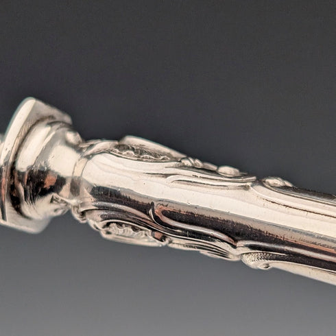 19世紀晚期法國奧迪奧特古董純銀餐具組(6對,總重833克)