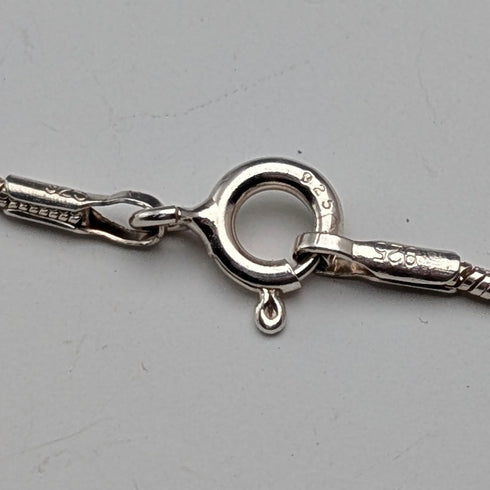 復古綠玉吊墜和純銀項鍊