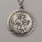 Vintage Saint Christopher Sterling Silver Medal Pendant ① with Sterling Silver Necklace, Total 7.4g