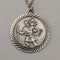 ヴィンテージ 聖クリストファー 純銀製 メダイペンダント① 純銀ネックレス付 計7.4g
