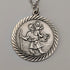 Vintage Saint Christopher Sterling Silver Medal Pendant ① with Sterling Silver Necklace, Total 7.4g