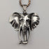 英国ヴィンテージ エレファントヘッド 純銀製ペンダント 純銀金メッキネックレス付 計19g