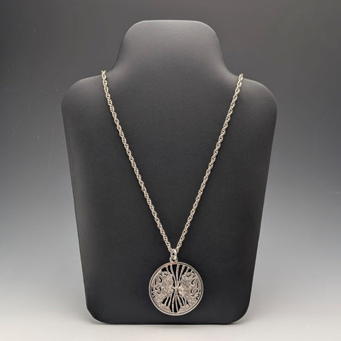 英国ヴィンテージ 双子座 純銀製ペンダント 純銀ネックレス付 計54g Deakin&Francis