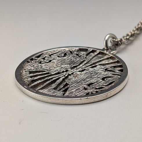 英国ヴィンテージ 双子座 純銀製ペンダント 純銀ネックレス付 計54g Deakin&Francis