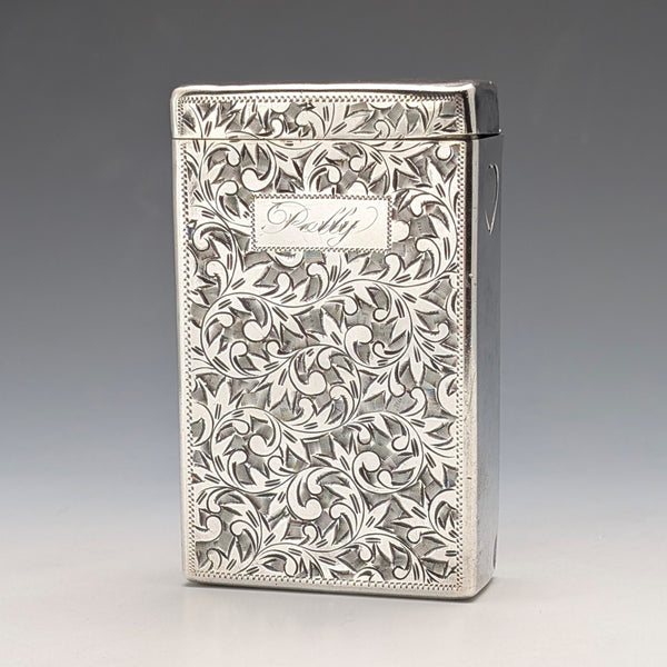 Early 20th Century Antique American Sterling Silver Cigarette Case/Playing Card Case, 85g