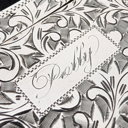 20世紀初頭 米国アンティーク 純銀製 シガレットケース トランプケース 85g