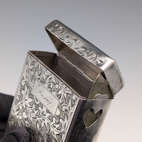 20世紀初頭 米国アンティーク 純銀製 シガレットケース トランプケース 85g