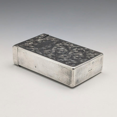 20世紀初頭 米国アンティーク 純銀製 シガレットケース トランプケース 85g