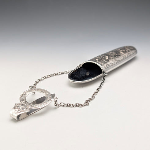 1903年英國古董純銀眼鏡盒,80克,Levi & Salaman