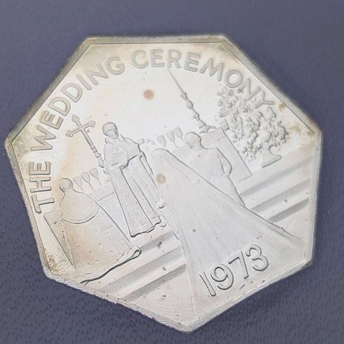 1973 Princess Anne's Wedding Commemorative Pure Silver Coin 6-Coin Set, Silver Weight 50g, Ppbjoy Mint ltd