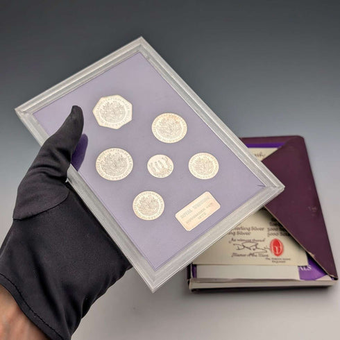 1973 Princess Anne's Wedding Commemorative Pure Silver Coin 6-Coin Set, Silver Weight 50g, Ppbjoy Mint ltd