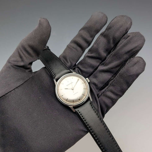 1960s Garrard (UK) Men's Watch, Stainless Steel Case, 17 Jewels Mechanical Movement, with Original Box, Good Working Order.