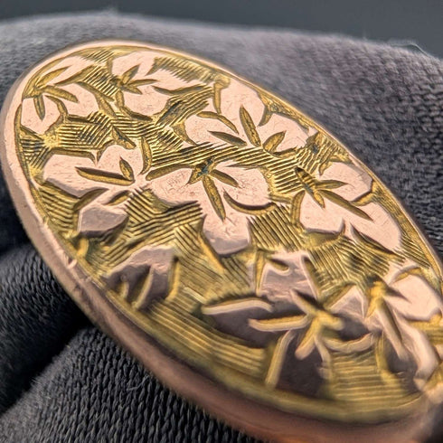 Vintage oval rolled gold cufflinks