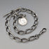 1929 British Vintage Sterling Silver Albert Chain, 42g, British Sixpence Coin Fob