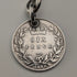 1929 British Vintage Sterling Silver Albert Chain, 42g, British Sixpence Coin Fob