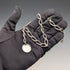 1929 British Vintage Sterling Silver Albert Chain, 42g, British Sixpence Coin Fob