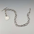 1911 British Antique Sterling Silver Albert Chain, 59g, South African 1 Shilling Coin Fob