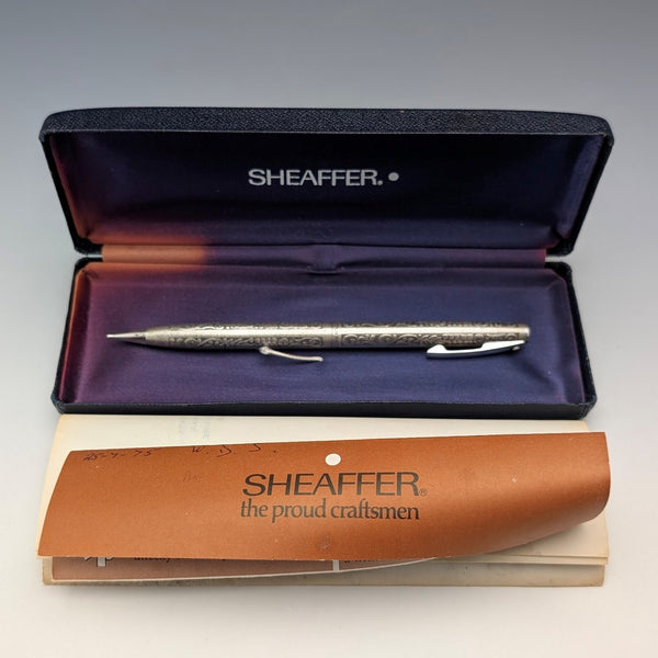 Vintage American Sheaffer Sterling Silver Mechanical Pencil with Case and Instructions