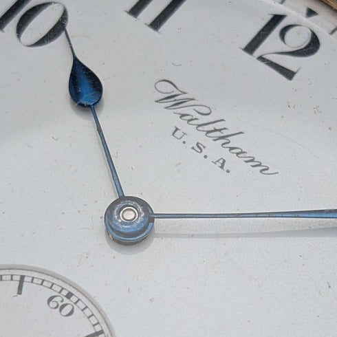 1919 年 Waltham Traveler 懷錶,鍍金錶殼,機械機芯,運作良好。