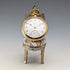 1920s Antique Brass Chair-Shaped Pocket Watch Holder with White Seat