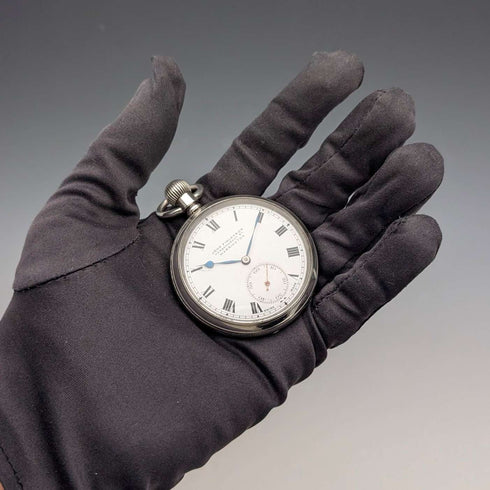 1919年 英国アンティーク John Finlayson 懐中時計 純銀デニソンケース 動作良好