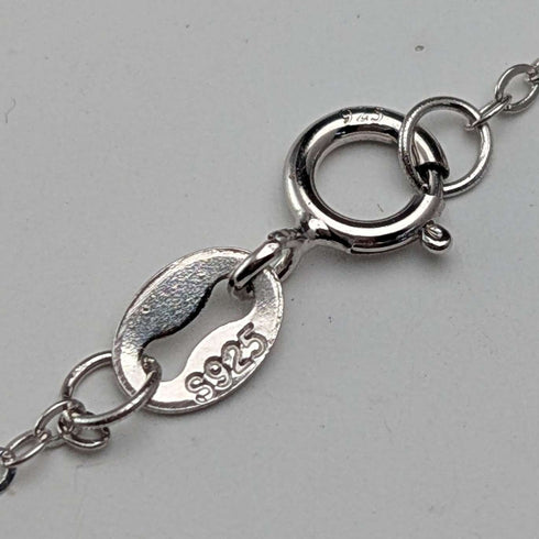 British Vintage Sterling Silver Butterfly Wing Pendant with Sterling Silver Necklace ②