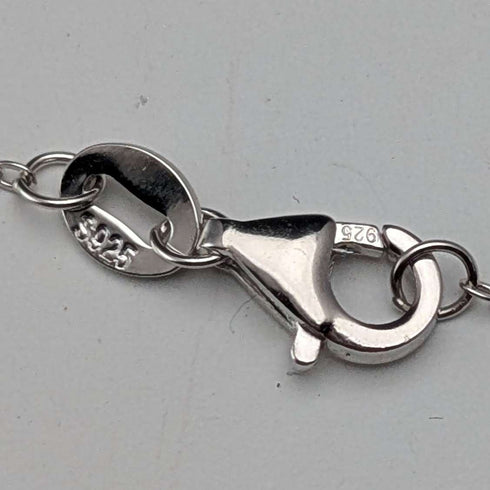 British vintage sterling silver butterfly wing pendant with sterling silver necklace (3)