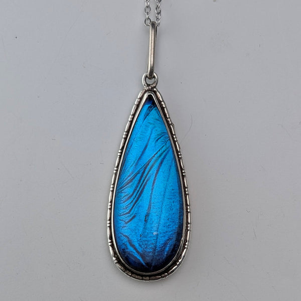 復古純銀蝴蝶翅膀吊墜搭配純銀項鍊(5)