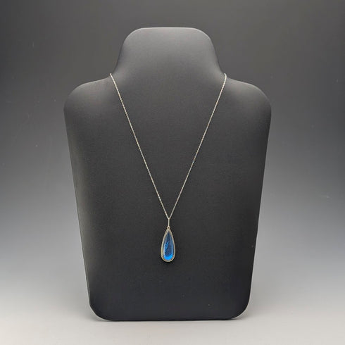 復古純銀蝴蝶翅膀吊墜搭配純銀項鍊(5)