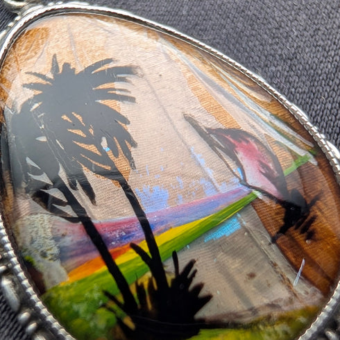 英國復古純銀蝴蝶翅膀吊墜搭配純銀項鍊(6)