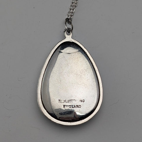 英國復古純銀蝴蝶翅膀吊墜搭配純銀項鍊(6)