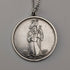 British Vintage Sterling Silver St. Christopher Medal Pendant with Sterling Silver Necklace, 10.3g Total