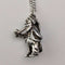 Vintage British Pipe Smoking Old Man Sterling Silver Pendant with Sterling Silver Necklace, 7.6g Total