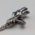 Vintage British Pipe Smoking Old Man Sterling Silver Pendant with Sterling Silver Necklace, 7.6g Total