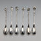 Six early 20th century Dutch Continental silver coffee spoons, total weight 62g