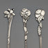 Six early 20th century Dutch Continental silver coffee spoons, total weight 62g