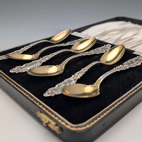 Antique American Sterling Silver Teaspoons, 64g, Gorham, in a Case