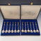 Dutch Vintage Musician Engraved 835 Sterling Silver Spoons (12 pieces, 181g total) in a Case