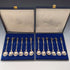 Dutch Vintage Musician Engraved 835 Sterling Silver Spoons (12 pieces, 181g total) in a Case