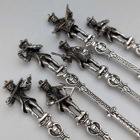 荷蘭復古音樂家雕刻835純銀湯匙(12件,總重181克),附盒