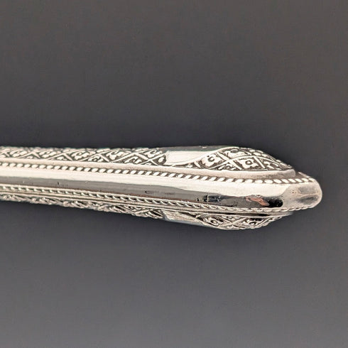 約1867年英國羅伯茲和貝爾克公司出品的古董純銀柄餐具(6對)。