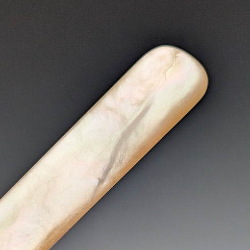 英國古董珍珠母貝甜點餐具,6對,木盒裝,約翰朗德父子公司出品